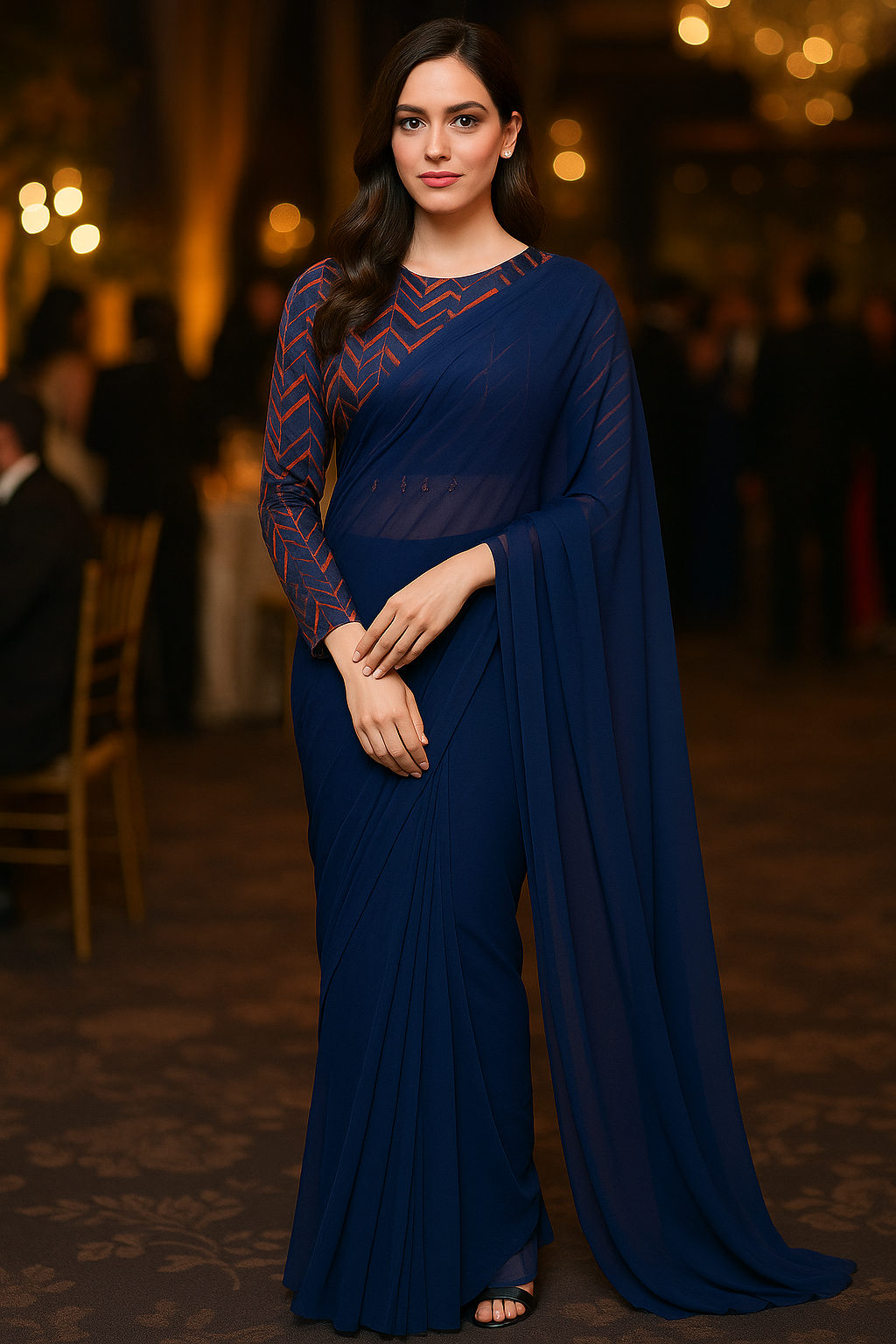 SH:15 Saree Dyed Chiffon