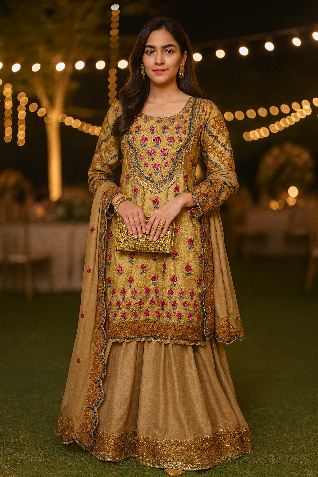 UNJ-6P: 3Pcs Ghagra outfit