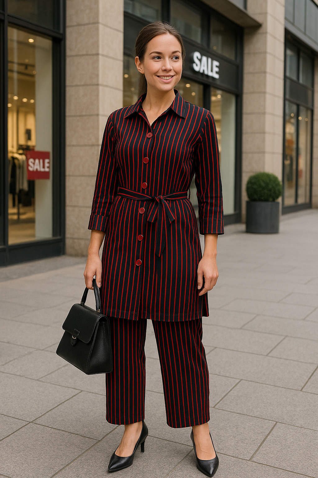 UMH-18 2 Pcs Linen Black & Red