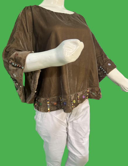 VEL:8 1Pc Velvet Ponchos