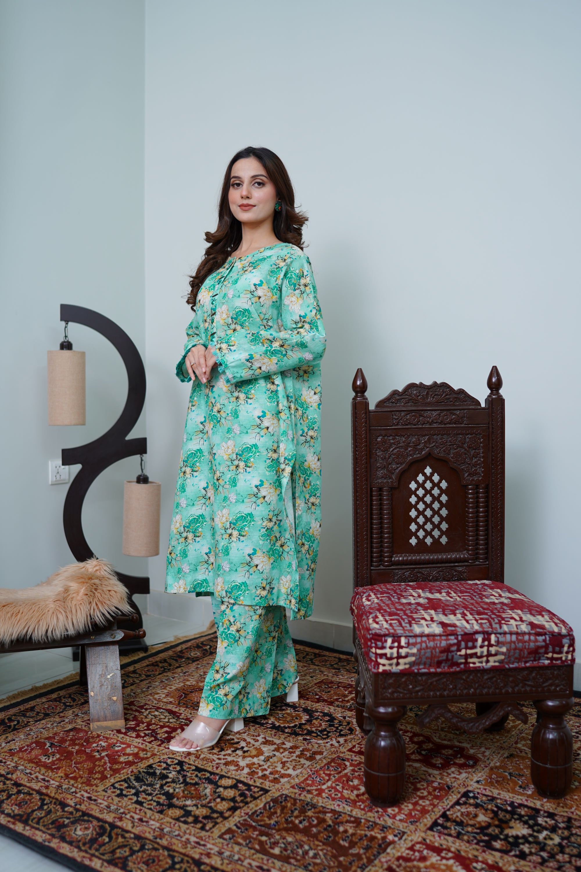 MY-03: 2 PCs Khaddar printed suit