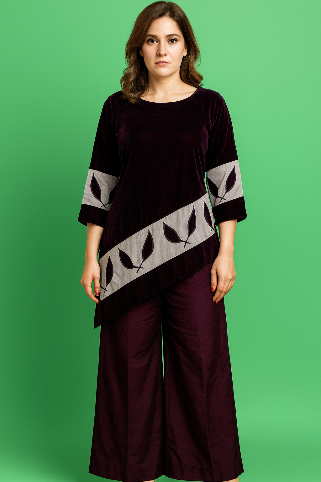 VEL: 6 2Pcs Velvet Suit