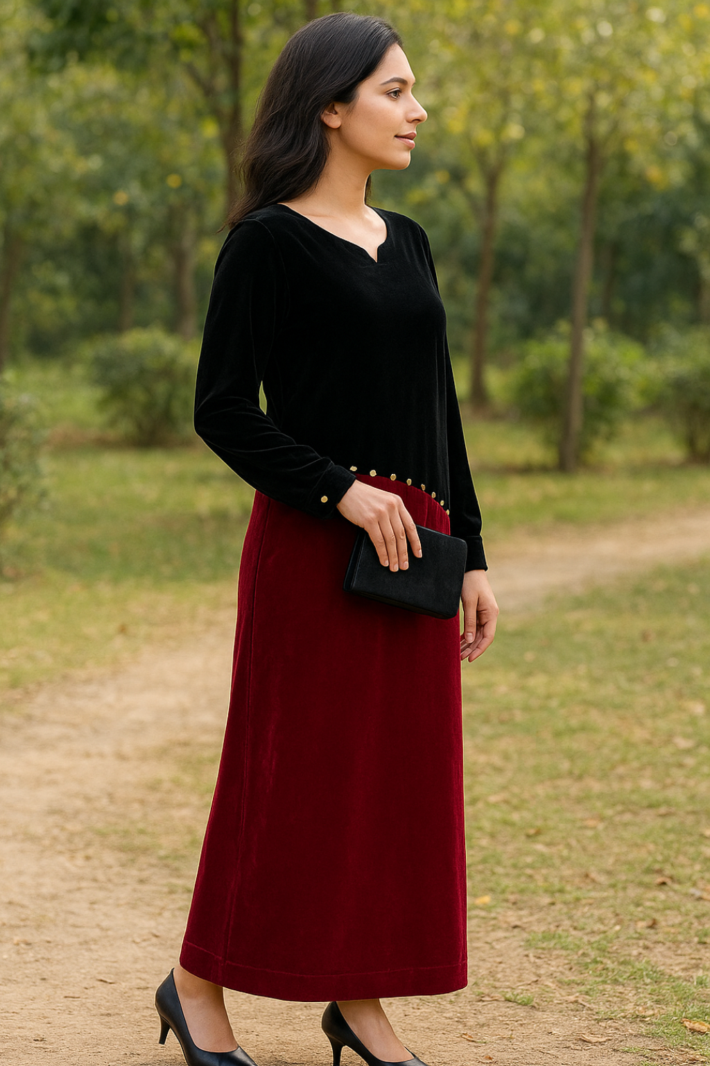 VEL:7 2Pcs Velvet Suit